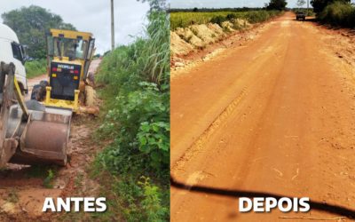 Prefeitura de Santa Terezinha conclui restauração de estrada danificada pelas chuvas entre a Torre e a Porto Velho