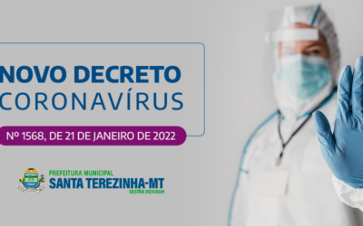 Prefeitura de Santa Terezinha emite decreto com novas medidas para barrar o aumento de casos de Covid-19 e gripe H3N2 no município