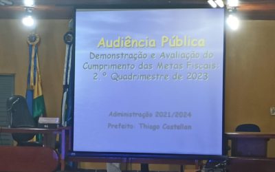 Prefeitura de Santa Terezinha realiza audiências públicas para prestação de contas e elaboração da LOA 2024